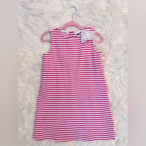 🌸Janie and Jack Pink and White Striped Dress🌸 - Picture 1 of 5